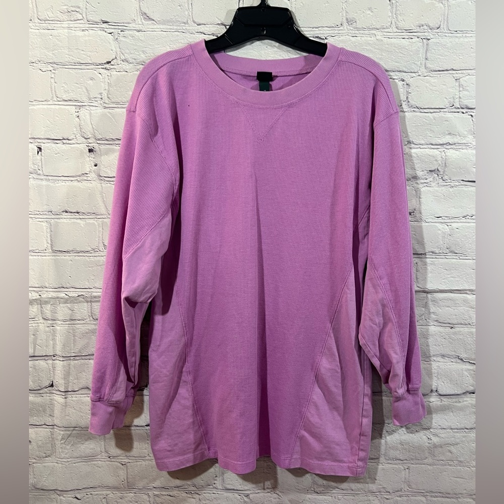 Wild Fable Waffle Mix Pink Long Sleeve Tunic Tee